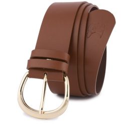 Pasek skórzany BELTIMORE r.90-105 cm D84 brązowy. Brązowe paski damskie bez wzorów. Za 54.99 zł.