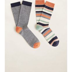 Mango Man - Skarpety Stripe (2-pak). Skarpety męskie marki Mango Man. Za 49.90 zł.