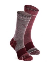 Skarpety trekkingowe damskie Ortovox Alpine Mid Socks. Czerwone skarpety damskie ORTOVOX, bez wzorów, z materiału. Za 125.39 zł.