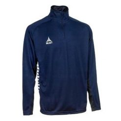 Bluza dresowa męska rozpinana Select SPAIN 1/2 ZIP granatowa. Niebieskie bluzy męskie Select, m, bez wzorów, z dresówki, bez kaptura, do piłki nożnej. W wyprzedaży za 147.75 zł.