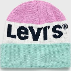 Levi's - Czapka. Brązowe czapki i kapelusze damskie Levi's, z dzianiny. W wyprzedaży za 69.90 zł.