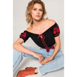 Answear - Top. Szare topy damskie ANSWEAR, z aplikacjami, z tkaniny, bez rękawów. W wyprzedaży za 39.90 zł.