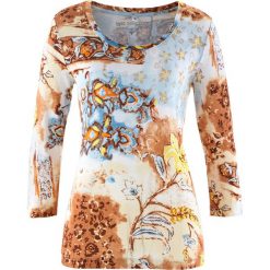 Shirt z nadrukiem, rękawy 3/4 bonprix cytrynowy sorbetowy - niebieski Chagall z nadrukiem. Bluzki damskie bonprix. Za 37.99 zł.