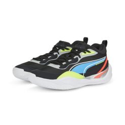 Buty halowe Puma Playmaker Pro. Czarne buty sportowe męskie Puma, z materiału, bez zapięcia, do koszykówki. Za 357.00 zł.