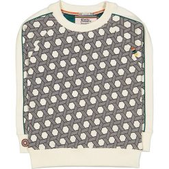 Bluza "Walking The Wire" w kolorze biało-brązowym. Białe bluzy dla chłopców marki 4 Funky Flavours Kids, z aplikacjami, bez ramiączek. W wyprzedaży za 87.95 zł.