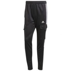 Spodnie męskie adidas Tiro Cargo. Czarne spodnie sportowe męskie Adidas, m, bez wzorów, z poliesteru, do piłki nożnej. Za 229.99 zł.