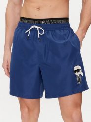 KARL LAGERFELD Szorty plażowe 235M2213 Granatowy Regular Fit. Niebieskie szorty męskie KARL LAGERFELD, m, bez wzorów, z syntetyku. Za 249.99 zł.