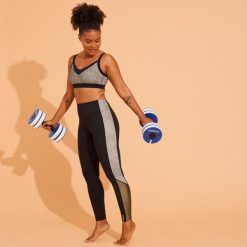 Dół stroju legginsy do gimnastyki w wodzie/aquabike damskie Nabaiji Monica Lia. Czarne legginsy damskie NABAIJI, l, bez wzorów, na fitness i siłownię. W wyprzedaży za 69.99 zł.