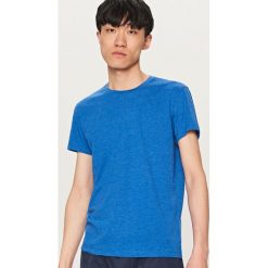 Melanżowy T-shirt BASIC - Niebieski. Niebieskie t-shirty męskie Reserved. Za 19.99 zł.