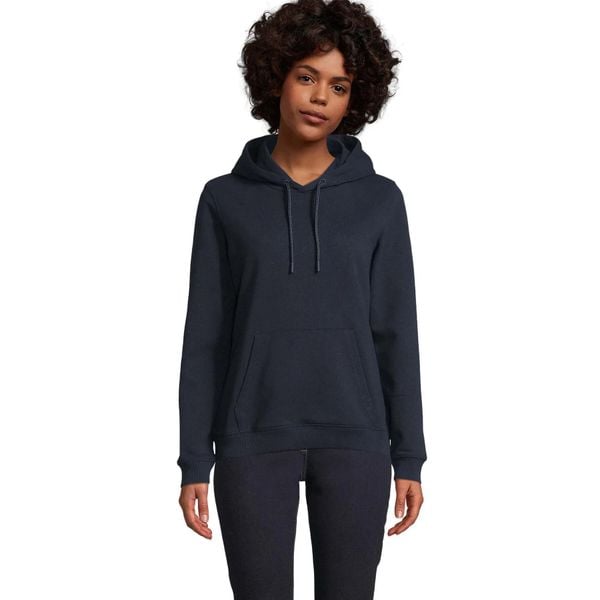 Bluza damska z kapturem Sol's Nicholas. Czarne bluzy damskie SOL'S, s, bez wzorów, z bawełny, z kapturem. Za 237.25 zł.
