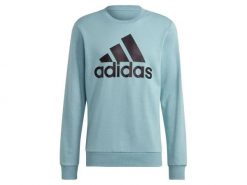 Bluza męska bez kaptura ADIDAS M BL FT SWT S. Zielone bluzy męskie Adidas, l, bez wzorów, z bawełny, bez kaptura. Za 229.00 zł.