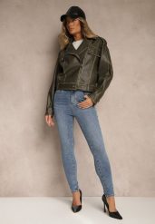 Niebieskie Jeansy Skinny High Waist Melarrii. Niebieskie jeansy damskie Renee, z podwyższonym stanem. Za 99.99 zł.