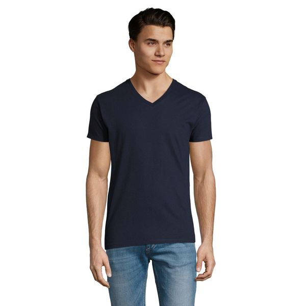 Męska Koszulka Imperial Z Dekoltem W Szpic. Niebieskie koszulki sportowe męskie SOL'S, l, bez wzorów, bez kołnierzyka, bez ramiączek, trekkingowe. Za 54.99 zł.