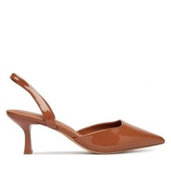 Szpilki Aldo. Brązowe szpilki damskie Aldo, bez wzorów, bez obcasa, bez zapięcia. Za 359.99 zł.