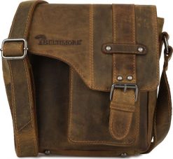 Beltimore Torba męska skórzana na ramię zgrabna brązowa elegancka Beltimore N10. Brązowe torby na ramię męskie Beltimore, bez wzorów, eleganckie, na ramię. Za 318.99 zł.