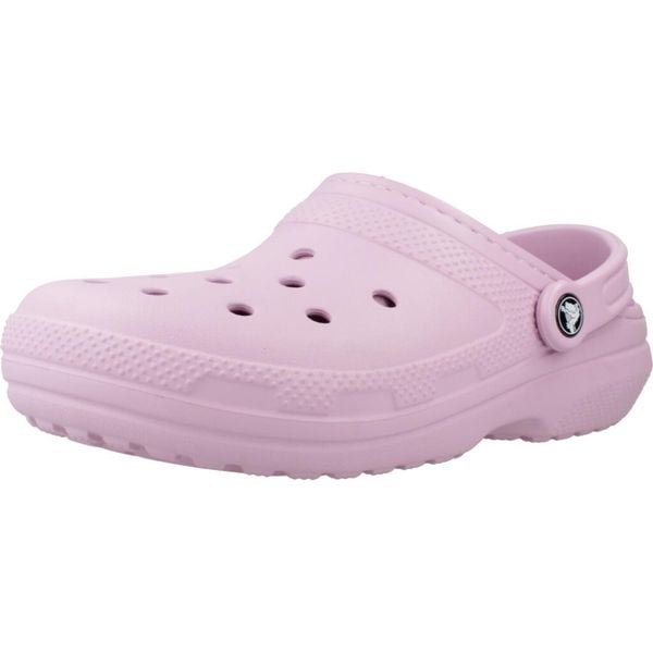 Sandały CROCS CLASSIC LINED CLOG Rose. Fioletowe sandały damskie Crocs, bez wzorów, z syntetyku, bez obcasa, bez zapięcia. Za 360.55 zł.