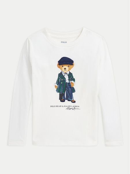 Polo Ralph Lauren Bluzka 312952134001 Biały Regular Fit. Białe bluzki dla dziewczynek Polo Ralph Lauren, bez wzorów, z bawełny, bez ramiączek. Za 209.99 zł.