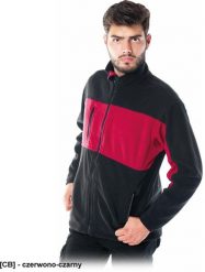 Reis - Bluza polarowa czerwono-czarny XL. Czarne bluzy męskie Reis, m, bez wzorów, z polaru, bez kaptura. Za 79.01 zł.