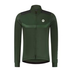Koszulka rowerowa męska Rogelli MONO z długim rękawem. Zielone koszulki sportowe męskie Rogelli, na jesień, l, bez wzorów, bez kołnierzyka, bez ramiączek, na fitness i siłownię. W wyprzedaży za 270.40 zł.