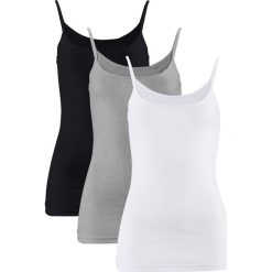Top (3 szt.) bonprix biały + czarny + jasnoszary melanż. Topy damskie marki bonprix. Za 59.97 zł.