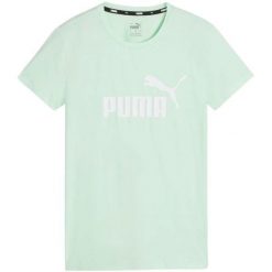 T-shirt Damski Logo Essential. Zielone t-shirty damskie Puma, s, bez wzorów, casualowe, bez kołnierzyka. Za 128.99 zł.