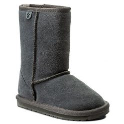 Śniegowce EMU Australia. Szare buty zimowe chłopięce Emu Australia, bez wzorów, bez zapięcia. Za 399.99 zł.
