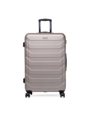 Gino Rossi Walizka duża GIN-L-002-05-GOLD Złoty. Żółte torebki do ręki damskie Gino Rossi, bez wzorów, z tworzywa sztucznego, duże. Za 299.99 zł.