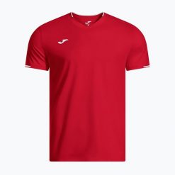 Koszulka tenisowa męska Joma Torneo. Czerwone koszulki sportowe męskie Joma, m, bez wzorów, z elastanu, bez kołnierzyka, bez ramiączek, na fitness i siłownię. Za 129.99 zł.