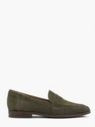 Zielone minimalistyczne mokasyny damskie. Zielone mokasyny damskie Ryłko, ze skóry, biznesowe. Za 379.99 zł.