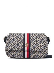Tommy Hilfiger Torebka Th Jacquard Ess Crossover AW0AW19066 Niebieski. Niebieskie listonoszki damskie Tommy Hilfiger, bez wzorów, z materiału, bez dodatków. Za 489.99 zł.