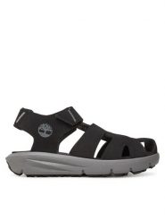 Timberland Sandały Motion Dune Fisherman TB0A6C420011 Czarny. Czarne sandały chłopięce Timberland, ze skóry, bez zapięcia. Za 199.99 zł.