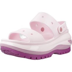 Sandały CROCS CLASSIC MEGA CRUSH SANDAL Rose. Czerwone skarpety damskie Crocs, bez wzorów, z gumy. Za 348.99 zł.