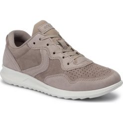 Sneakersy ECCO - Genna 28354355583 Moon Rock/Warm Grey. Brązowe półbuty damskie ecco, bez wzorów, z materiału, rockowe, bez obcasa, na płaskiej podeszwie, bez zapięcia. W wyprzedaży za 269.00 zł.