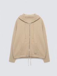 Bluza damska rozpinana z kapturem beżowa Grala 801. Brązowe bluzy damskie Big Star, l, z aplikacjami, z dzianiny, z kapturem. Za 249.99 zł.