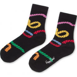 Skarpety Wysokie Unisex HAPPY SOCKS - RPE01-9000 Czarny Kolorowy. Czarne skarpety męskie Happy Socks, w kolorowe wzory, z bawełny. Za 34.90 zł.