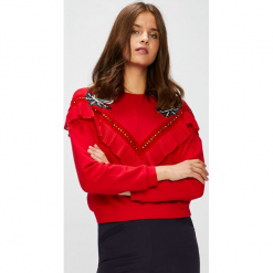 Silvian Heach - Bluza. Czerwone bluzy damskie Silvian Heach, z aplikacjami, z bawełny. W wyprzedaży za 279.90 zł.