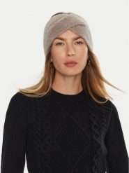 Calvin Klein Opaska materiałowa Modern Patch K60K612694 Beżowy. Brązowe czapki i kapelusze damskie Calvin Klein, bez wzorów, z materiału. Za 99.99 zł.