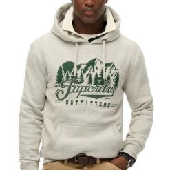 Bluza z kapturem Superdry Outfitters. Szare bluzy męskie Superdry., s, bez wzorów, z bawełny, z kapturem. Za 385.55 zł.