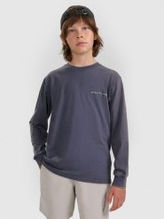 4F Longsleeve oversize z nadrukiem chłopięcy - szary 128 (7-8 lat). Szare t-shirty dla chłopców 4f, bez wzorów, z bawełny, bez ramiączek. Za 59.99 zł.