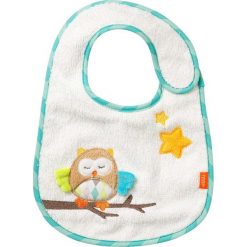BabyFehn Śliniak frotte na rzep sowa z kolekcji: śpiący las. Śliniaki dla dzieci BabyFehn, bez wzorów. Za 42.45 zł.
