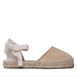 Espadryle Manebi. Brązowe sandały damskie Manebi, bez wzorów, bez obcasa, bez zapięcia. Za 379.99 zł.