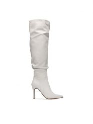 DeeZee Kozaki HY197-12 Écru. Kozaki damskie DeeZee, z materiału, bez obcasa, na szpilce. Za 249.99 zł.