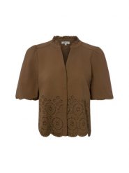 S.Oliver Bluzka Kobiety Bawełna (100%) brązowy, 40. Brązowe bluzki damskie S.Oliver, s, bez wzorów, z bawełny, bez kołnierzyka, bez ramiączek. Za 139.95 zł.