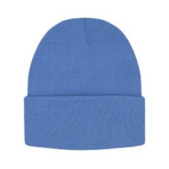 Jednokolorowa Czapka Zimowa Typu Beanie – Zimowa - Niebieska. Niebieskie czapki i kapelusze męskie His Story, na jesień, bez wzorów. Za 40.00 zł.