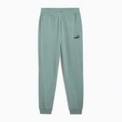 Spodnie męskie PUMA ESS No. 1 Logo Sweatpants TR CL. Zielone szorty męskie Puma, l, bez wzorów, z dresówki. Za 149.99 zł.
