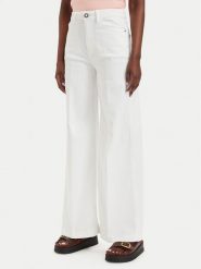 Guess Jeansy W6GA1C D0708 Kremowy Wide Leg. Białe jeansy damskie Guess. Za 524.99 zł.
