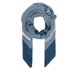 Chusta jedwabna LAUREN RALPH LAUREN. Niebieskie szaliki i chusty damskie Lauren Ralph Lauren, bez wzorów, z jedwabiu. Za 549.99 zł.