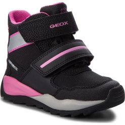 Śniegowce GEOX - J Orizont B.B ABX A J842BD 0FU54 C0922 S Black/Fuchsia. Czarne śniegowce dziewczęce Geox, z materiału, bez zapięcia. W wyprzedaży za 269.00 zł.