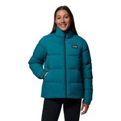 Damska kurtka puchowa Mountain Hardwear Nevadan Down. Zielone kurtki sportowe damskie Mountain Hardwear, bez wzorów, z puchu, bez kaptura, trekkingowe. Za 1,535.00 zł.