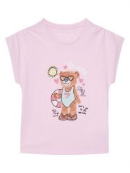 Guess T-Shirt K6GI18 K6YW4 Różowy Regular Fit. Czerwone t-shirty i topy dla dziewczynek Guess, z aplikacjami, z bawełny, bez ramiączek. Za 99.99 zł.